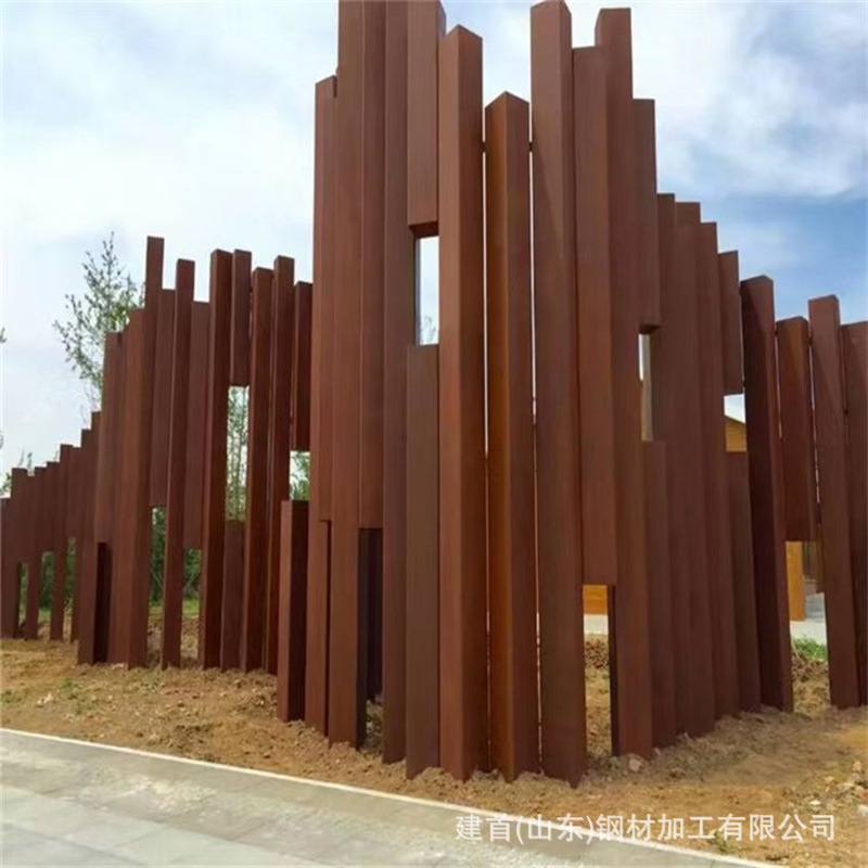 厂家直供耐候钢雕塑园林景观大型幕墙安装小品装饰室内外耐候小品