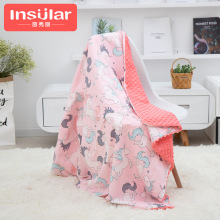 全棉豆豆毯安抚新生婴儿夏季薄款毛毯儿童被子宝宝春秋四季盖毯