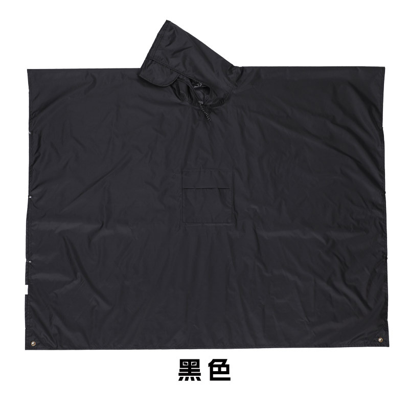 Canopy Mat tres en uno poncho senderismo al aire libre capa multifuncional impermeable PU impermeable poliéster tafetán Amazon