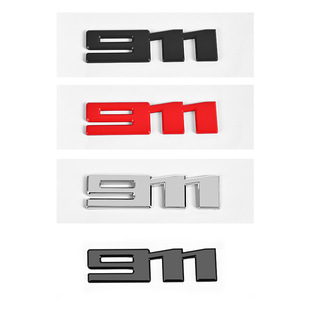 Suitable for Porsche 911 New and Old Models Gt3/911Carrera Car Logo Modified Car Logo English Logo