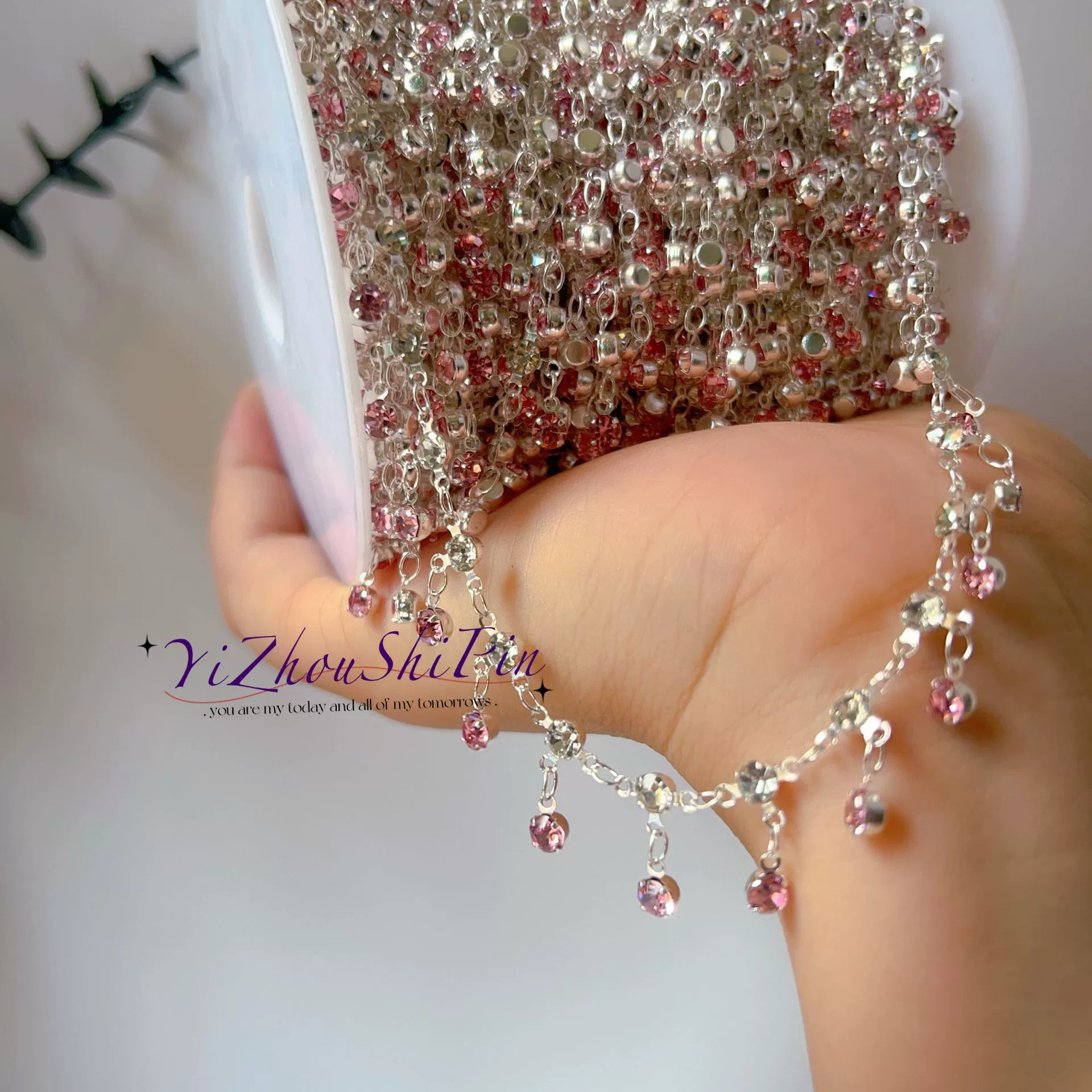Chain, accessory handmade, copper Hanfu with tassels, DIY