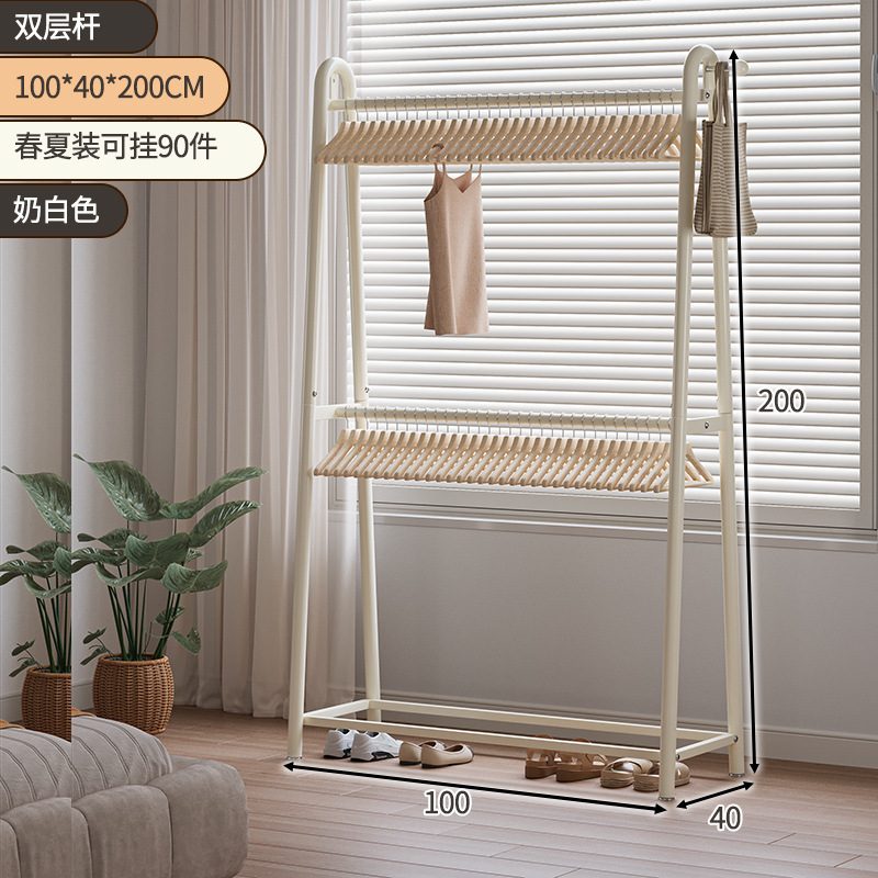 Percha de sombrero percha de ropa de piso para dormitorios caseros percha de ropa de aire de doble capa percha de ropa de aire simple percha de ropa interior