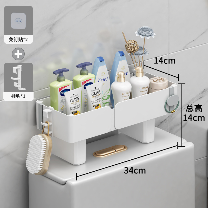 浴室马桶上方的置物架收纳柜防水厕所壁柜储物架卫生间水箱收纳架|undefined