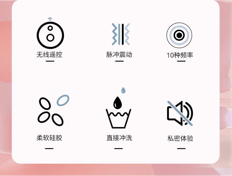 Jiuai Shock Wearable Mini Vibrator with Remote Control, Silicone and ABS, Pink or Blue — detail image 2