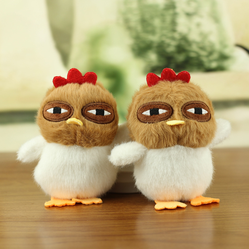 Lovely cute chick colgante juguetes de peluche Chickpea puesta de huevo muñeca bolsas colgantes llaveros muñecas