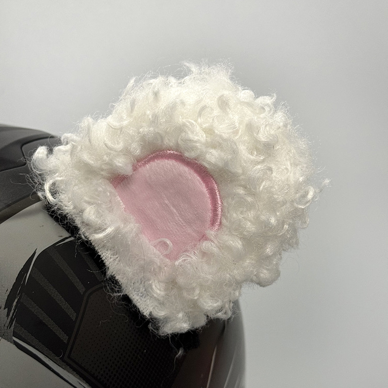 Ski Helmet Decoration Curly Bear Ears Motorcycle Helmet Accessories
