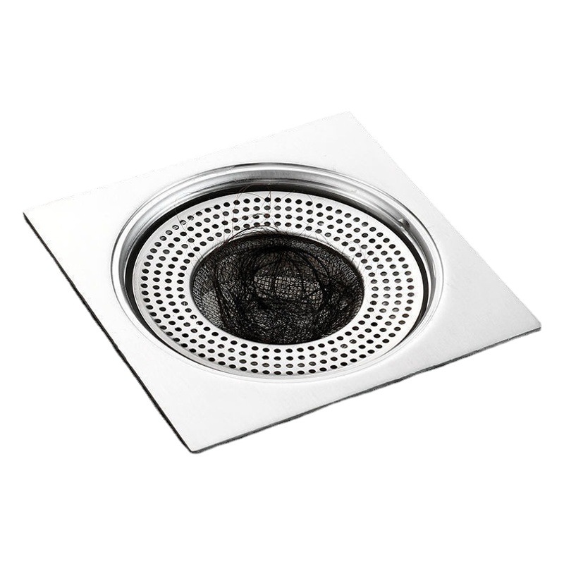 Cubierta de drenaje del piso del baño alcantarilla de acero inoxidable Filtro de cocina red inodoro a prueba de insectos desodorante enchufe baño pelo anti-bloqueo