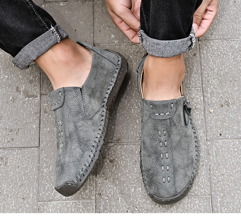Chaussures de mariage décontractées à bout pointu et imperméables en cuir verni pour hommes_voghion.com