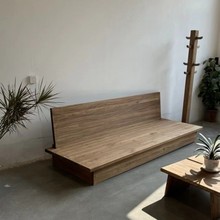仿古老榆木沙发中式家用三人位实木沙发复古怀旧酒店民宿沙发椅