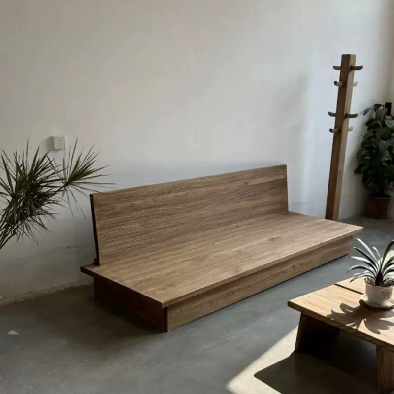 仿古老榆木沙发中式家用三人位实木沙发复古怀旧酒店民宿沙发椅