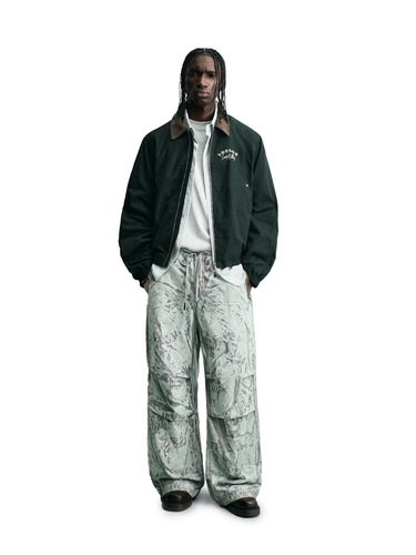Jiezhan Men's Clothing | Ice Crackle Wash Parachute Pants 25 Autumn/Winter New Retro Loose Straight Trouser Workwear Casual Pants for Men