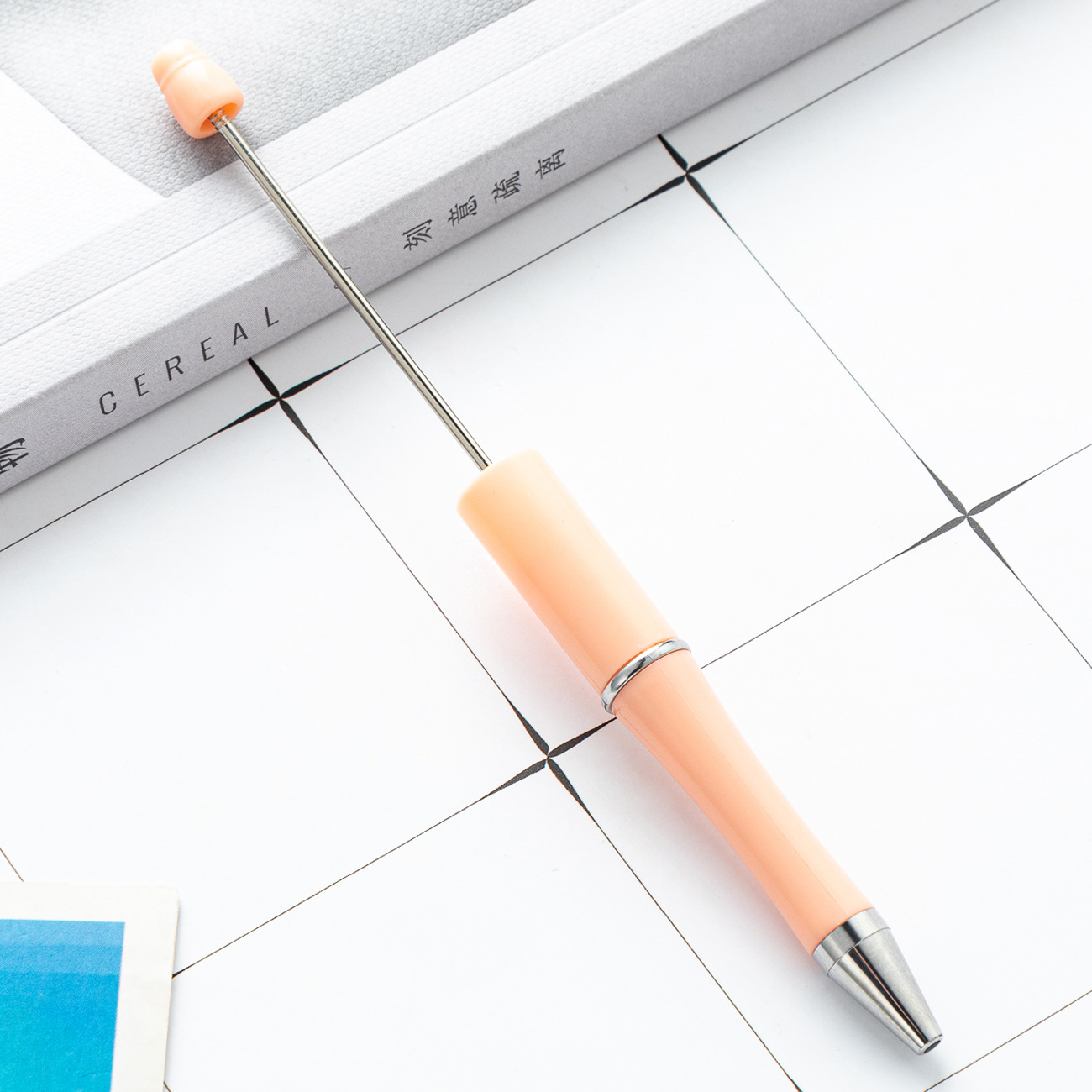 Bolígrafo con cuentas de bricolaje ventas directas de fábrica estudiante creativo bolígrafo de cuentas hecho a mano bricolaje bolígrafo de plástico multicolor spot al por mayor