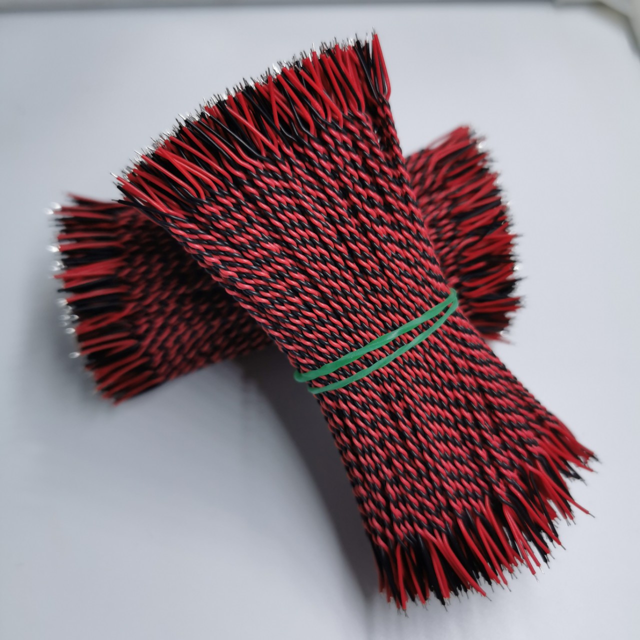 1007/1571/10064麻花线红黑绞线7芯外径0.6电子线100mm连接线