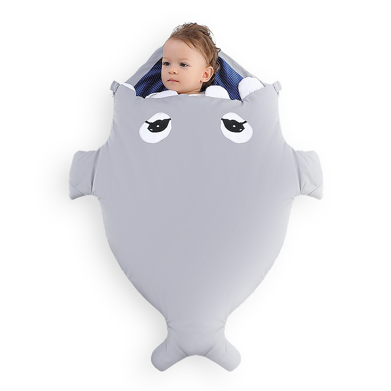 婴儿推车保暖脚套宝宝防踢被抱被冬季户外遛娃车防风脚罩鲨鱼睡袋