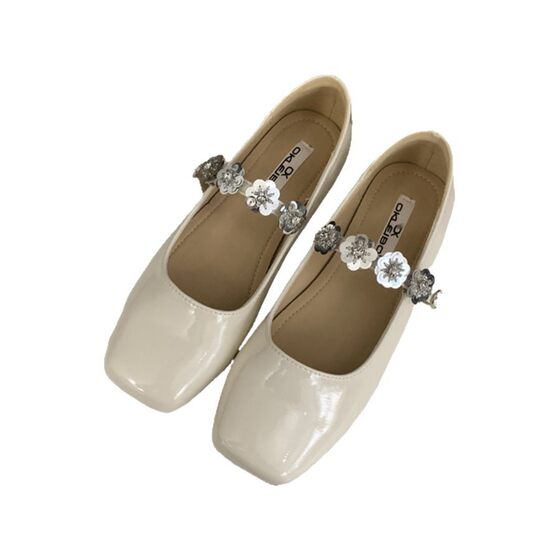 Fairy style low heel design sense single-layer shoes women's shoes 2025 new spring high-end sense square head black Mary Jane shoes