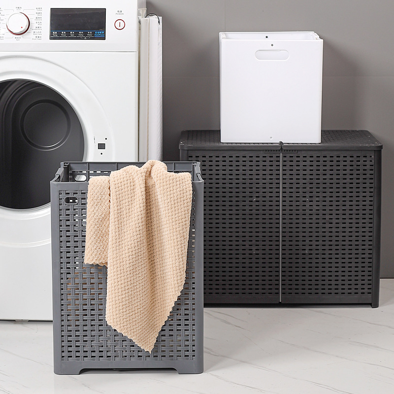 Folding Dirty Clothes Basket Dirty Clothes Storage Basket Bathroom Laundry Basket Plastic Dirty Clothes Basket Waterproof Storage Rack