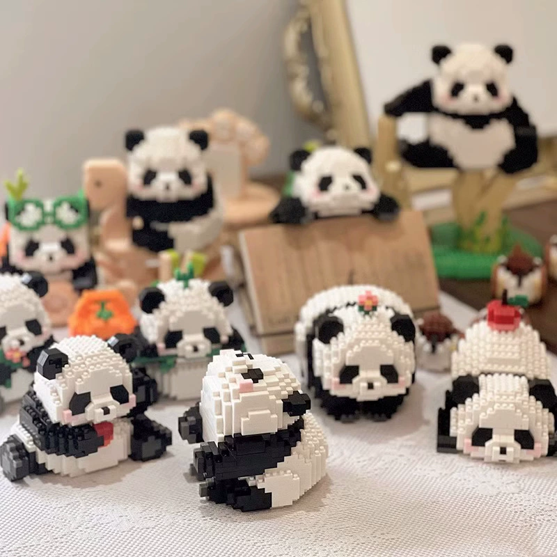 Building Block Panda Set (Lego) — Mini collectible figures, multi-style options