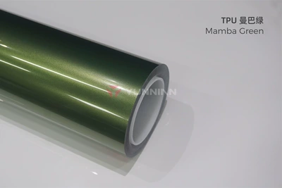 change film, full car wrap, Auto Color Change Film - tpu-ultra-bright-metallic-mamba-green-15215m