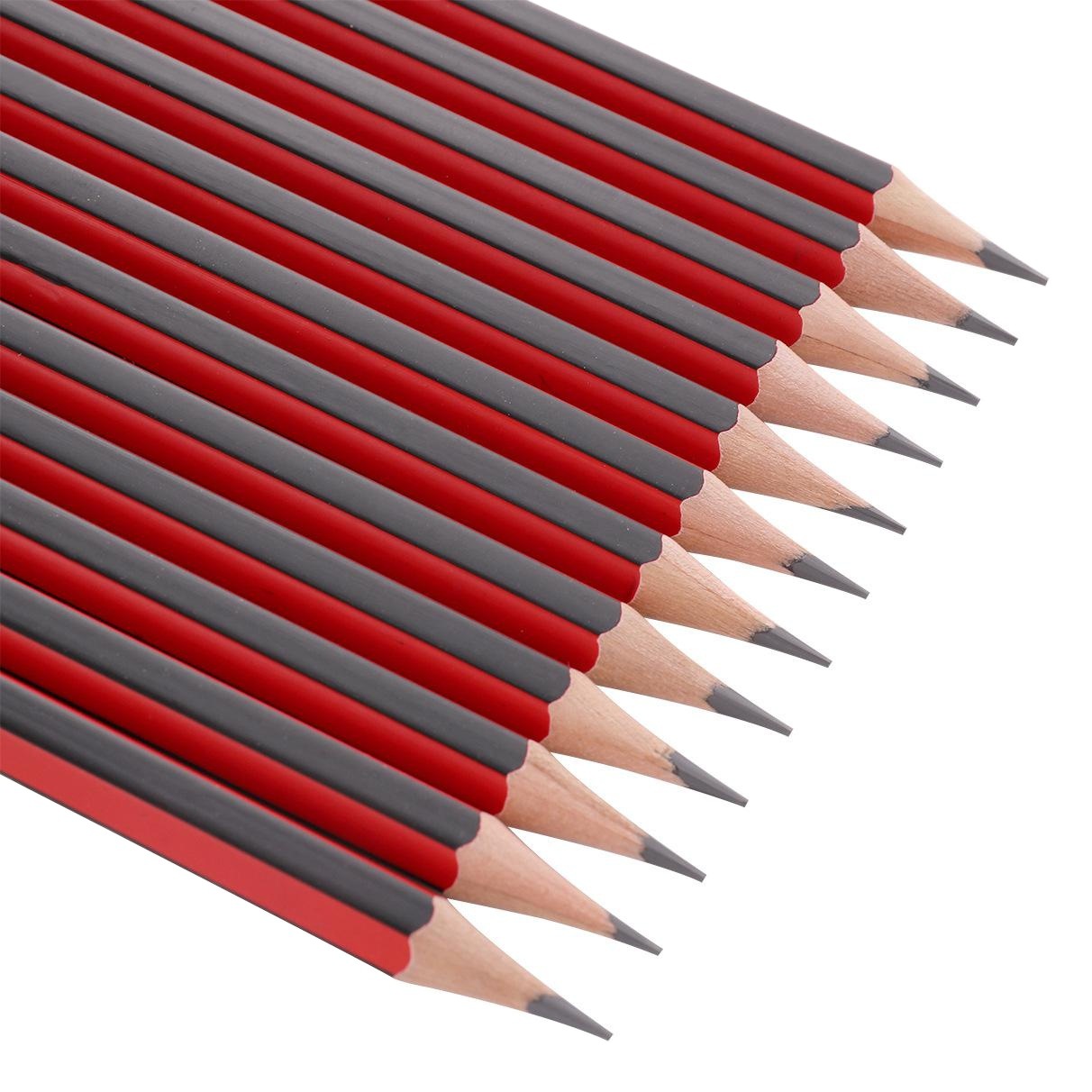 Deli S936 papelería lápiz de escritura Oficina de aprendizaje multi-ocasión adecuado lápiz hexagonal con cabeza de goma