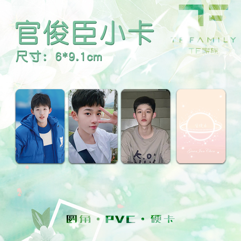 TF Family 4th Generation PVC Mini Cards Wholesale: Wang Hao, Chen Junming, Wang Junxi, Zhang Hanrui – Celebrity- themed Plastic Cards