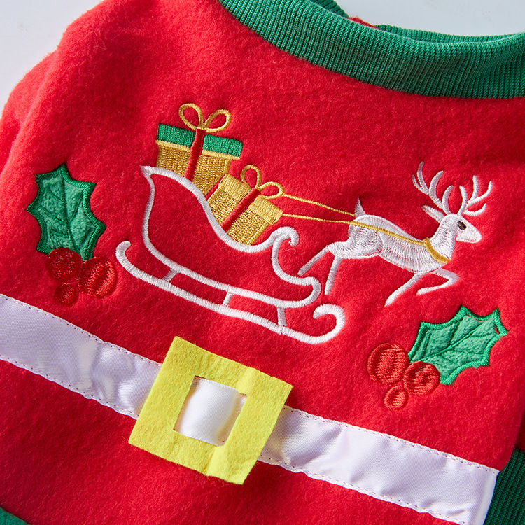 Christmas Pet Costumes New Transformation Outfits Halloween Elf Sets Autumn Winter Dog Clothing For Pets_voghion.com