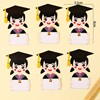 Graduation season paper cup cake decoration can be handwritten name blessing, doctoral boy girls and girls blank plug -in