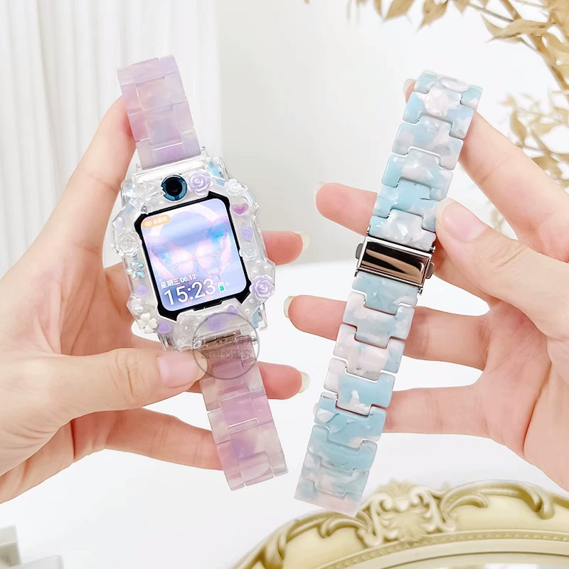 Подходит для ремешка для смарт-часов Xiaotiancai Z11, Z10, детских часов Z9/Z8A, защитного чехла DIY «Океанский цветок» для Z7S/Z6