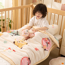 秋冬儿童拉舍尔毛毯幼儿园学生被子双层加厚亲肤婴儿云毯午睡盖毯