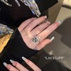 Zirconium, mountain tea, one size small design ring, light luxury style, trend of season, on index finger