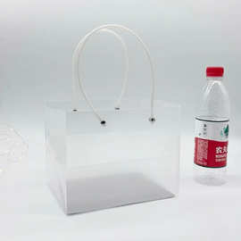 小红书慕斯球透明手提袋 烘焙小蛋糕包装手提袋透明PP手提袋5个装