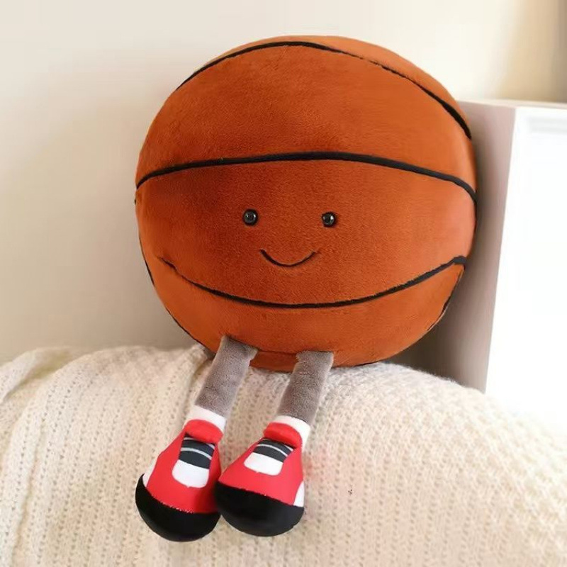 サッカーの人形の趣味がかわいいバスケットボールはぬいぐるみのアイデアをなだめるぬいぐるみのおもちゃ|undefined