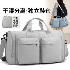 短途多功能可折叠手提旅行包大容量轻便纯色简约运动瑜伽健身包