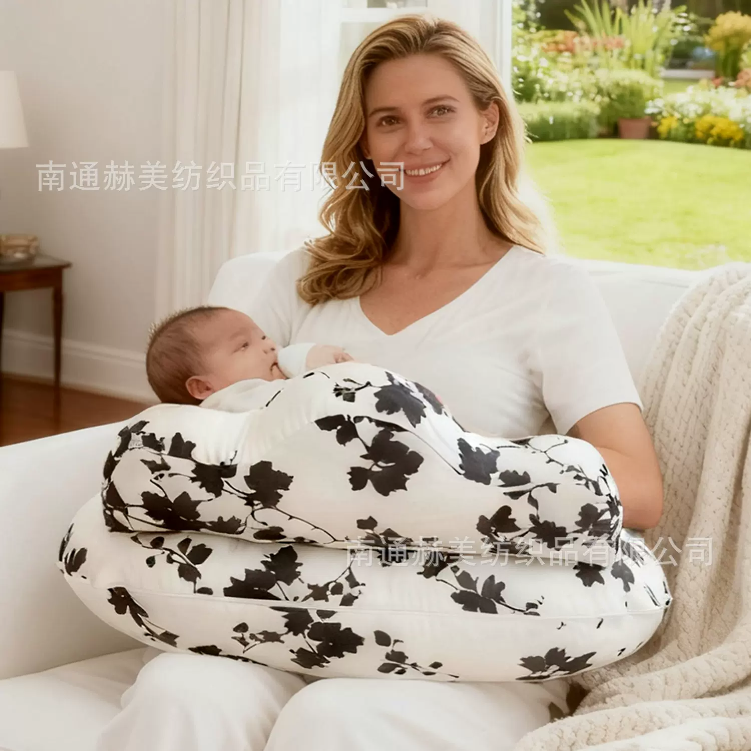 跨境全棉印花休闲折叠减压孕妇阅读婴儿学坐睡眠靠背多功能哺乳枕