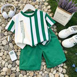 儿童装男童夏装套装2026新款帅气衣服小童短袖女孩薄款运动...