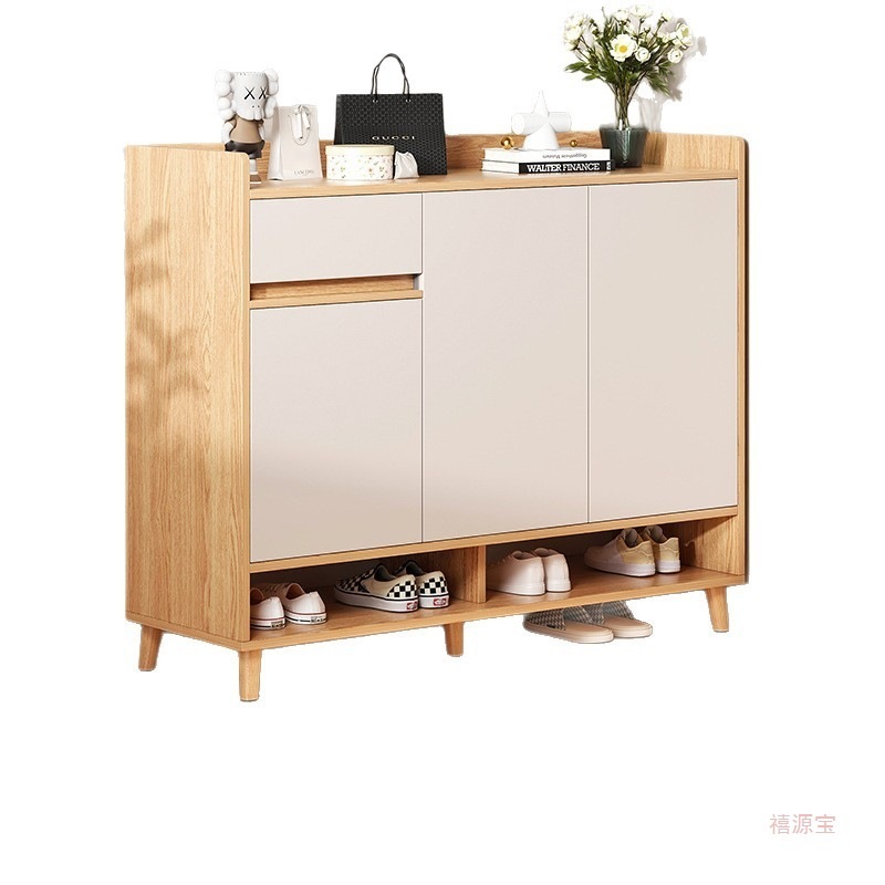 实木鞋柜家用门口室内楼道进门大容量新款入户玄关柜轻奢鞋架|undefined
