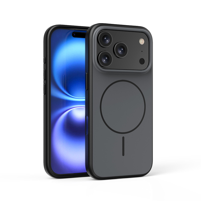 适用苹果17promax手机壳磁吸肤感磨砂iphone17相机按键保护防摔壳|undefined