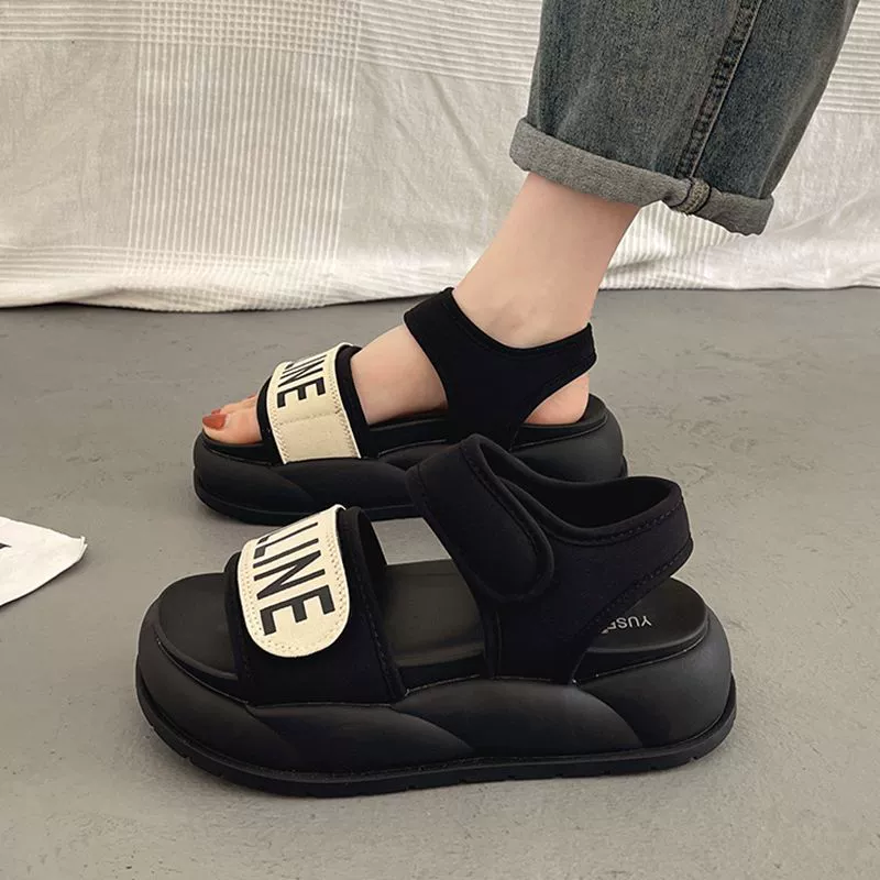 Спортивные сандалии на толстой подошве женская летняя передняя история
