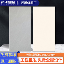 柔光砖600X1200瓷砖肌肤釉侘寂风客厅卫生间素色墙砖奶油风地砖