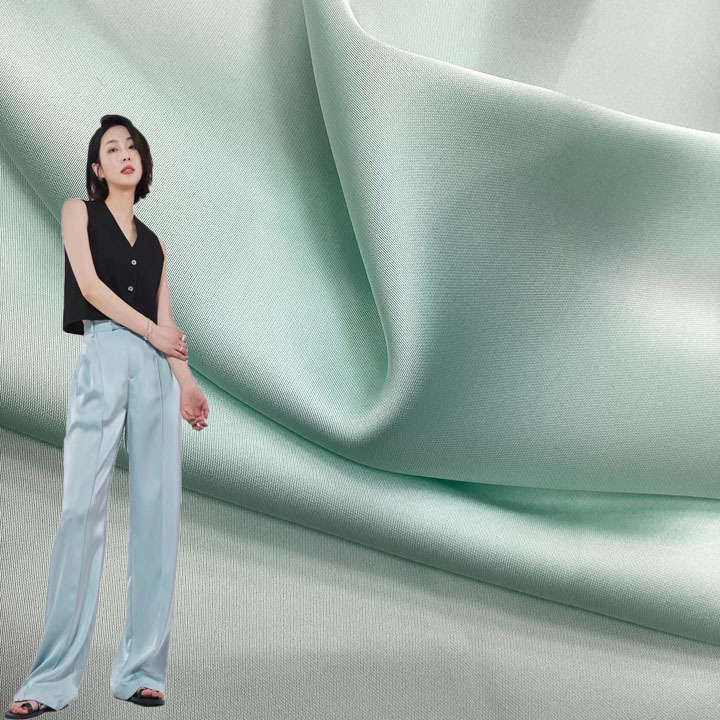 高品质仿醋酸女装丝滑衬衫连衣裙吊带面料裙礼服面料