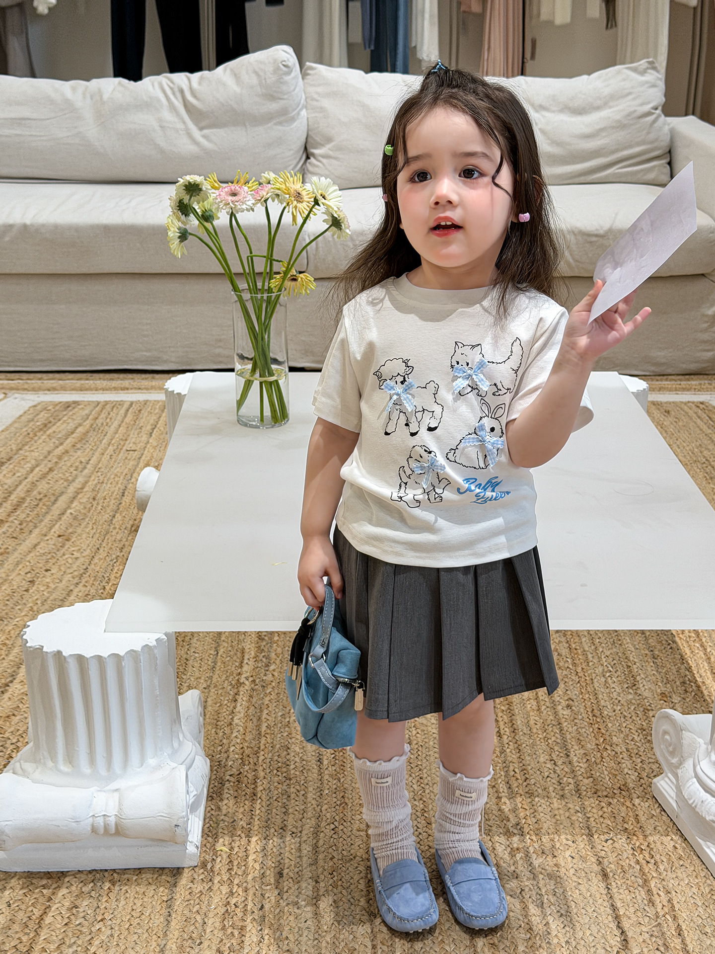Sugar Pear ropa infantil niñas falda de mitad de verano delgada 2026 estilo académico para niños falda corta A falda de bebé