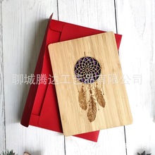 情人节竹木贺卡捕梦网通用卡片圣诞节贺卡结婚纪念明信片礼物