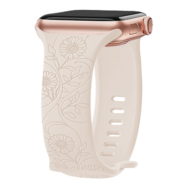 This is a patterned silicone waterproof strap suitable for the apple watch 9th generation Ultra smart sports watch undefined