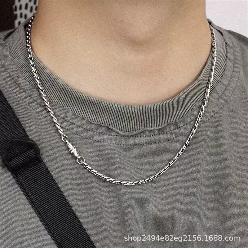 磁吸钛钢项链男女简约高级百搭个性原创小众冷淡风2025新品不褪色