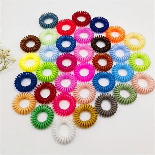 Children's colorful phone cord hair tie wholesale stall accessories hair ribbon hair accessories foreign trade rubber bands