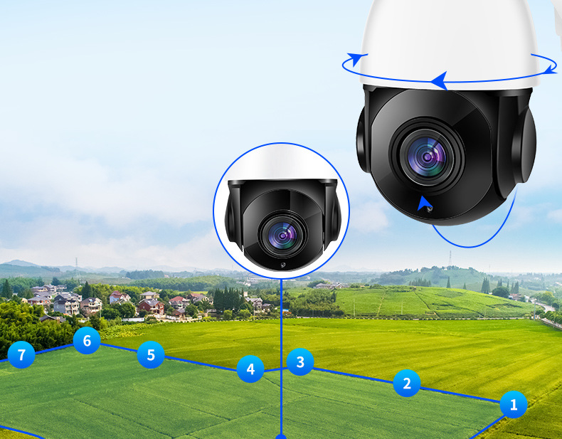 Sınır Ötesi Bestseller 8 Milyon Zoom IP PTZ Kapalı Devre Televizyon Kamerası Açık Alan HD Kızılötesi Gece Görüşü POE