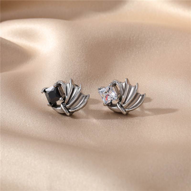 Fashion Geometric Stainless Steel Plating Zircon Earrings 1 Piece