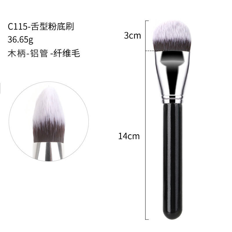 40 sets de cepillo de maquillaje negro y plateado cepillo de sombra de ojos de alta calidad cepillo de concelador cepillo de base cepillo de herramientas de maquillaje conjunto completo