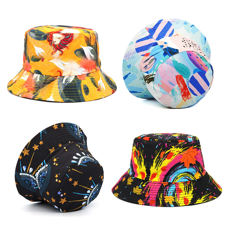 Wide Eaves Rim Unisex Casual Cartoon Wide Eaves Bucket Hat
