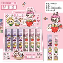 跨境文具新款拉布布盲盒笔卡通笔可爱香薰学生中性笔网红爆款盲盒