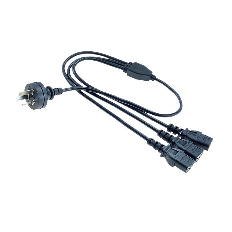 C14转C13分线卡纯铜电源线延长线品字尾一分二三四五六七八插头线